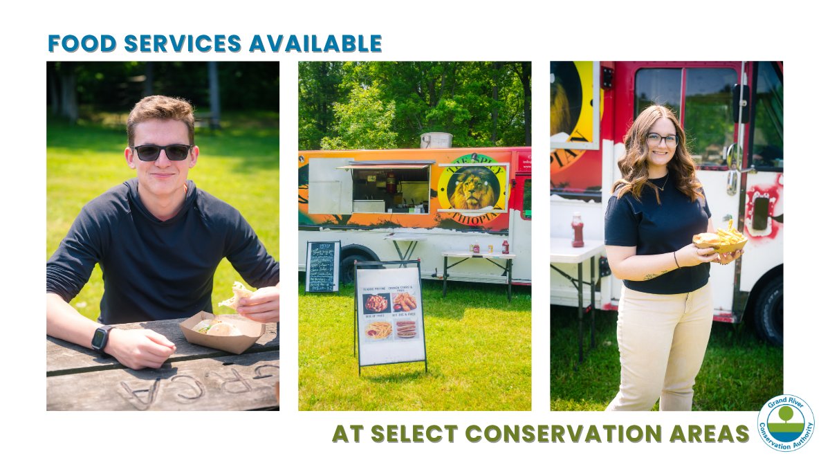 Food services are available now through Labour Day at the following Grand River Conservation Areas: 
-Pinehurst Lake 
-Elora Gorge 
-Rockwood and  
-Guelph Lake 
Food options and operating hours may vary by location. Check with the Conservation Area for more details.