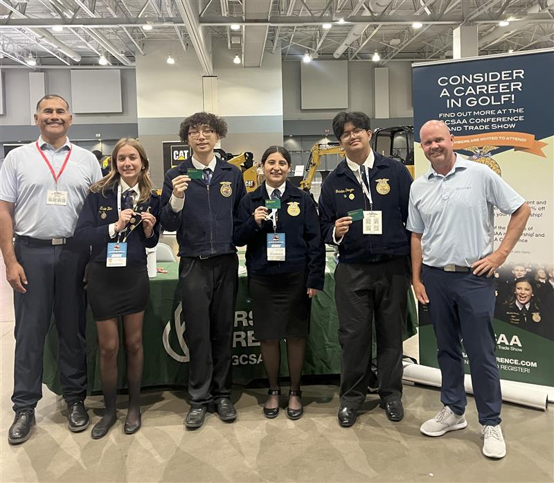 GCSAA's tweet image. GCSAA chapters strengthen engagement with FFA at state conferences: GCSAA staff recently attended @NationalFFA state conferences in their respective regions to strengthen GCSAA-affiliated chapter engagement with the FFA. Learn how GCSAA is committed to supporting the next…