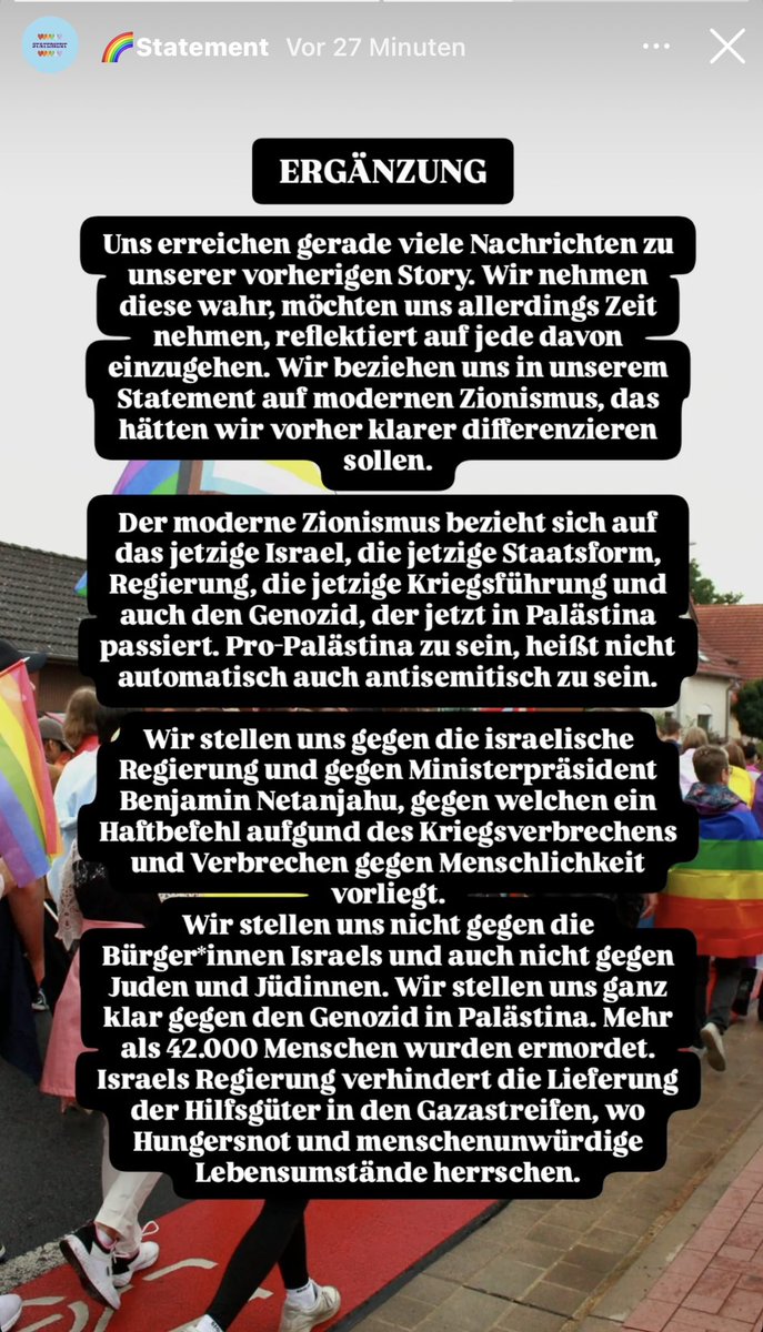 Es wird nicht besser. 
Nun schwadroniert man dort von “modernen Zionismus“ und übernimmt Hamas-Zahlen.
Zunächst habe ich bei #CSDRonnenberg auf Ahnungslosigkeit gehofft, es scheint aber doch die Gesinnung zu sein.

Sie kapieren auch nicht, dass die Hamas alle Juden weltweit töten