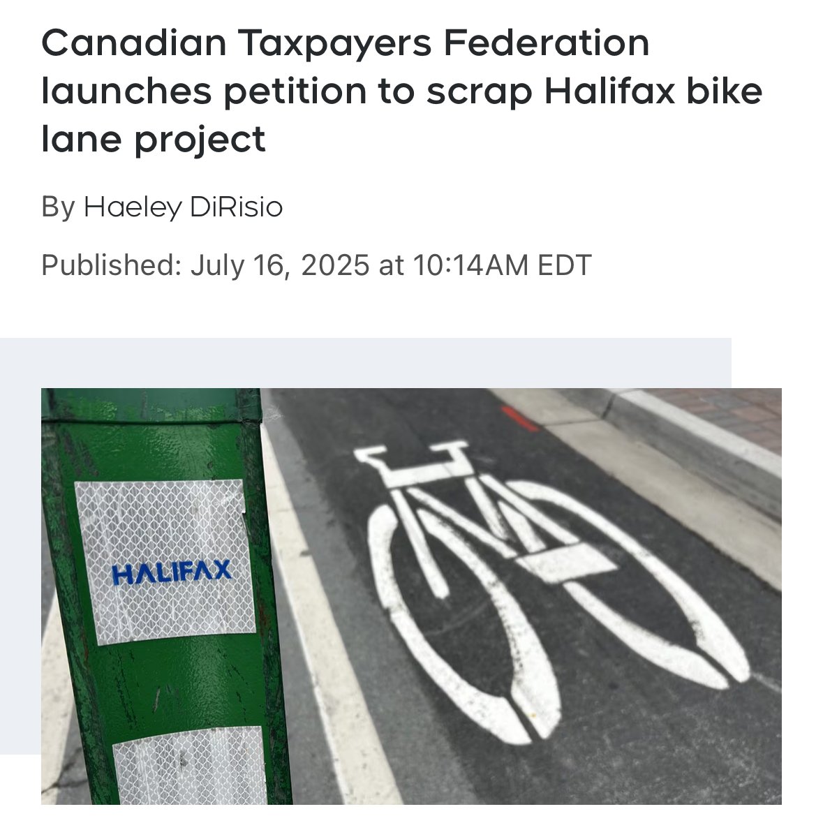 DevinDrover's tweet image. Taxpayers are stuck in traffic while politicians waste millions on bike lanes no one uses in Halifax.
It’s time to slam the brakes on this nonsense.
Read the @CTVNews story:
ctvnews.ca/atlantic/nova-…