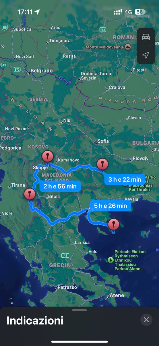 You can drive for 12 hours without leaving Macedonia