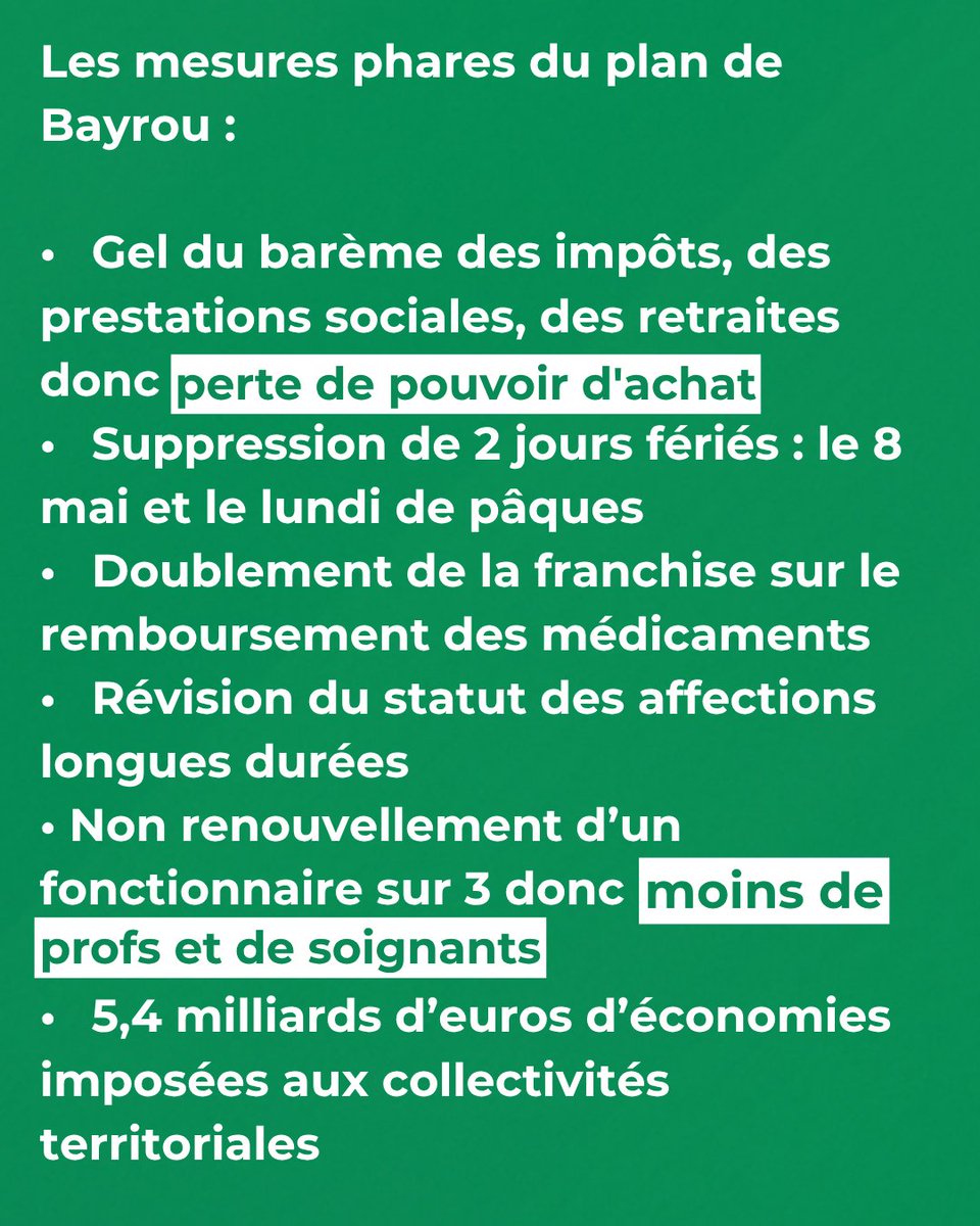 jlroumegas's tweet image. Bayrou prépare un budget d'une austérité inédite sous la 5e République, annonçant une année noire.
#directan