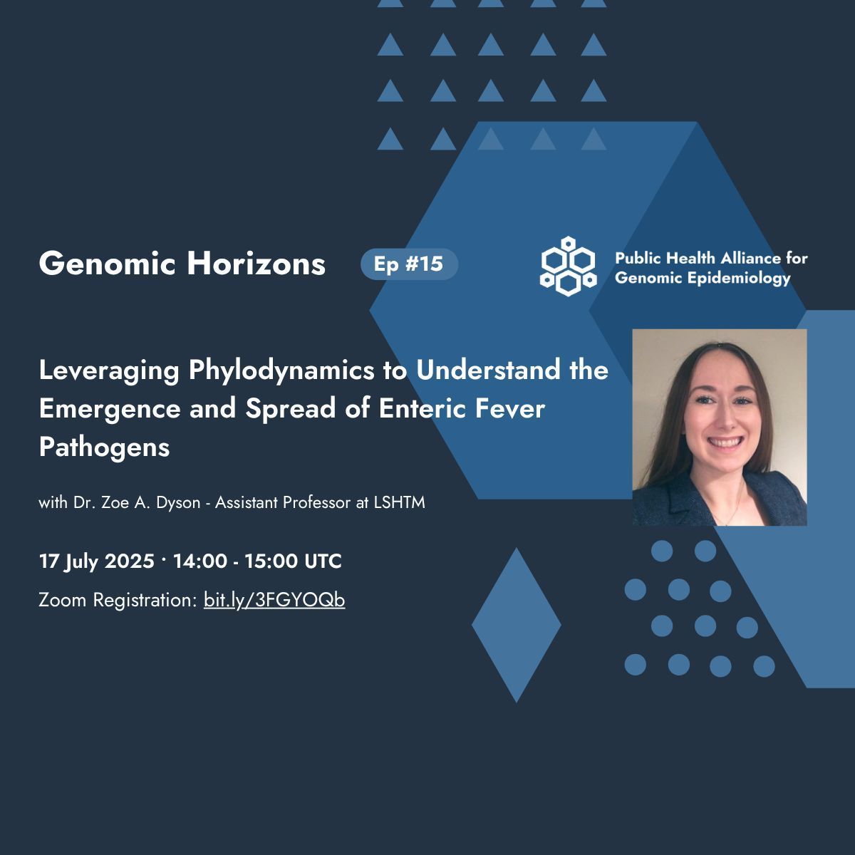 pha4ge's tweet image. 📢 Don’t forget to register for tomorrow’s webinar on "Leveraging phylodynamics to understand the emergence and spread of enteric fever pathogens" Dr. with Zoe Dyson (@msmicrobiocode)
🗓 Date: 17 July 2025
🕒 Time: 14:00 UTC
🔗 Register here: buff.ly/SCooRbm