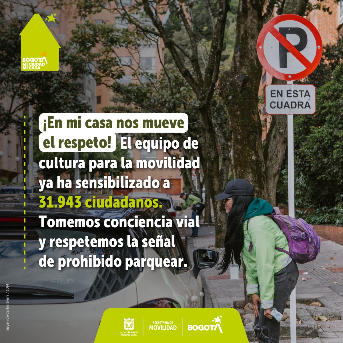 BogotaTransito's tweet photo. 🫵 ¡#BogotáMiCiudadMiCasa te necesita! Tu cultura ciudadana es clave para acabar con el #MalParqueo y mejorar la movilidad en la ciudad. Contamos contigo para hacer de esta casa un mejor lugar.
¡#NosMueveElRespeto por el tiempo de todos! https://t.co/FPBPNSLawk