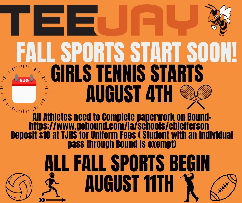 BUZZING with EXCITEMENT!
Don't miss the start of Fall Practices!