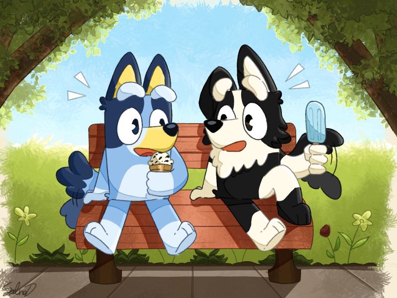 Bluey &amp; Mackenzie!

#Bluey #blueytwt #blueyfanart #mackenzie