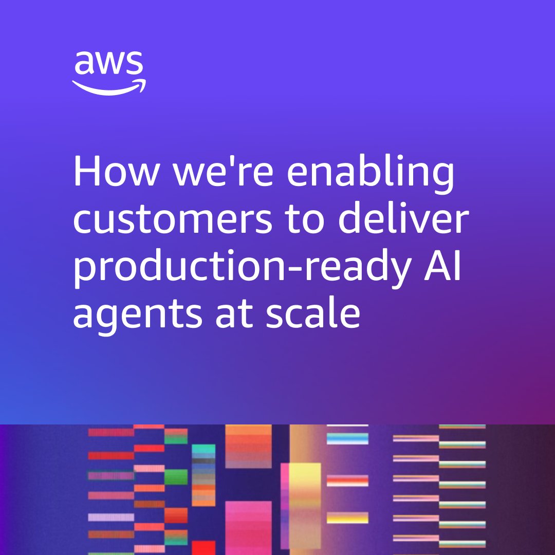 awscloud's tweet image. As AWS VP of Agentic AI, Swami Sivasubramanian, takes the stage at AWS Summit NYC, get a closer look at his new blog. 🚀🎤💻
Agentic AI is here, and AWS is helping customers move to production faster with tools like Amazon Bedrock AgentCore and Amazon S3 Vectors.
👉…