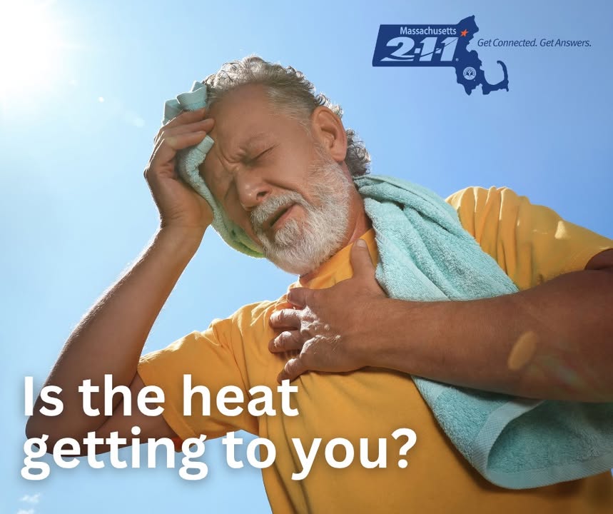 Mass_211's tweet image. If you experience a medical problem in the heat, dial 911. Here at Mass211, we can help you locate cooling shelters and other resources to escape the heat. Dial 211 from any phone in Massachusetts. We're here to help 24/7. 📲
