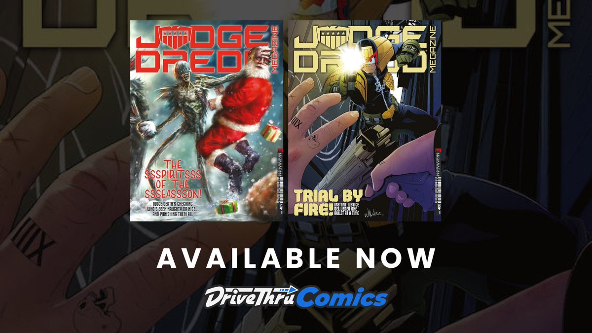 DriveThruComics's tweet image. Judge Dredd Megazine #427 and #428 are available now from @2000AD
Get 'em here: tinyurl.com/re7kfxhw
Featuring Judge Dredd, Mega-City Noir, DreadNoughts, The Dark Judges, and more!
#comics #comicbooks #judgedredd