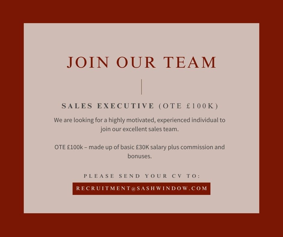 We’re looking to #recruit an experienced, professional Sales Executive who is confident, motivated and who enjoys meeting people whilst providing a great service. Interested? Send your CV to: recruitment@sashwindow.com