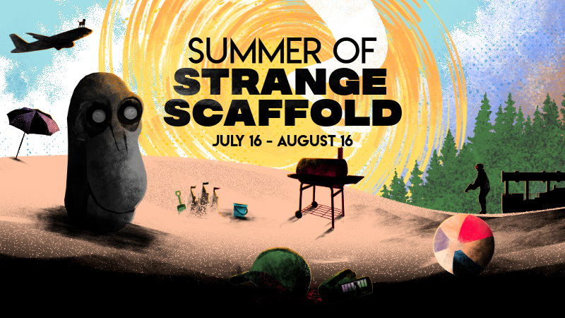 StrangeScaffold's tweet photo. The Summer of Strange Scaffold is a celebration of a milestone.

Once Co-op Kaiju launches, we have made and released SIX GAMES in the last 2 YEARS! 

We want to discuss that! Highs and lows, with the many people who brought these games to life in videos, podcasts, and more! https://t.co/IiZN3KhQBT