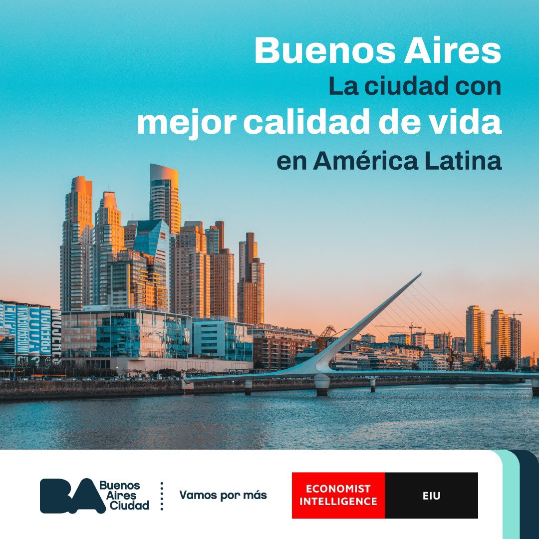 Fulvio Pompeo (@fulviop) on Twitter photo Buenos Aires fue elegida por <a href="/TheEconomist/">The Economist</a> como la ciudad con mejor calidad de vida en América Latina 2025: institucionalidad, cuidado y cultura marcan el ritmo de una Ciudad que se ordena, se proyecta y es referente en la región. Buenos Aires fue elegida por <a href="/TheEconomist/">The Economist</a> como la ciudad con mejor calidad de vida en América Latina 2025: institucionalidad, cuidado y cultura marcan el ritmo de una Ciudad que se ordena, se proyecta y es referente en la región.