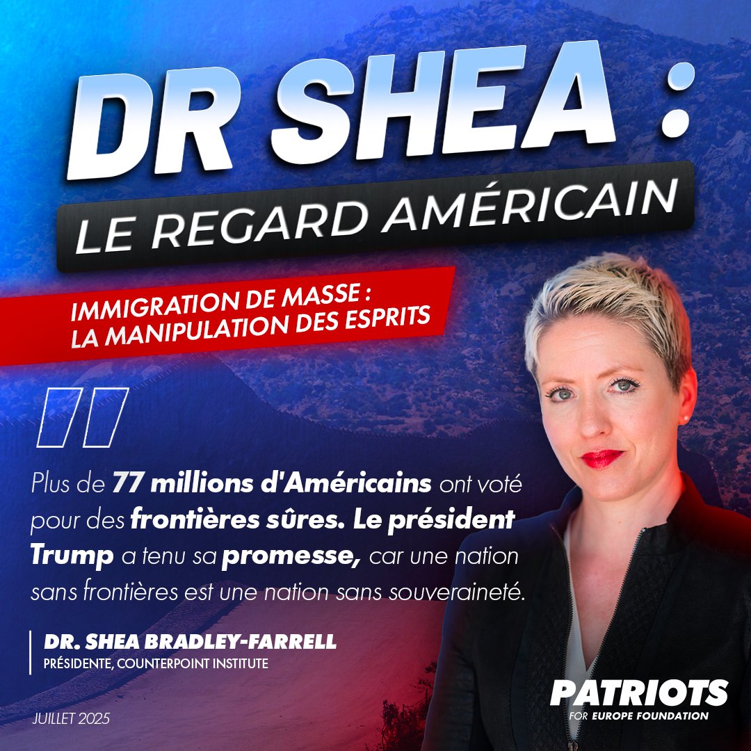 Patriots for Europe Foundation (@pfefoundation) on Twitter photo While Donald Trump made border protection a core priority of U.S. migration policy, the European Union remains trapped in post-national, pro-immigration ideology, risking an unprecedented identity and security crisis.
In her first opโed for <a href="/PfEFoundation/">Patriots for Europe Foundation</a>, U.S. political analyst While Donald Trump made border protection a core priority of U.S. migration policy, the European Union remains trapped in post-national, pro-immigration ideology, risking an unprecedented identity and security crisis.
In her first opโed for <a href="/PfEFoundation/">Patriots for Europe Foundation</a>, U.S. political analyst