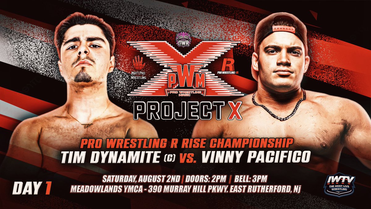 WrestlingMagic's tweet image. Project X Day 1 Card! (2/2)
@RichSwannTNA @JadaStoneee VS @TheIsaiahWolf @RuthlessLaLa
@timdynamite_ VS @VinnyPacifico1
@Tiberius_Asante @mateo_marcelos VS Post Game
ProWrestlingMagic.com
#ThisIsMagic