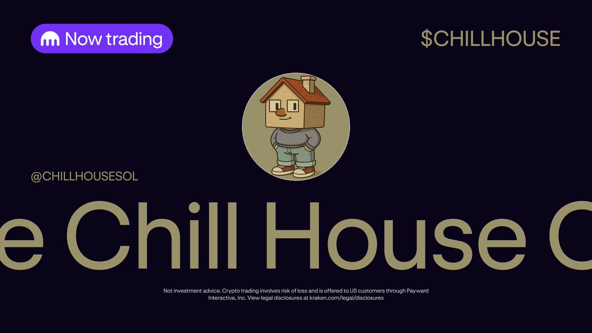 Kraken Exchange (@krakenfx) on Twitter photo What are your thoughts on <a href="/ChillHouseSOL/">Chill House</a>?
It’s now trading on Kraken btw
👉 p.k.xyz/9f1e/0pgth23s What are your thoughts on <a href="/ChillHouseSOL/">Chill House</a>?
It’s now trading on Kraken btw
👉 p.k.xyz/9f1e/0pgth23s