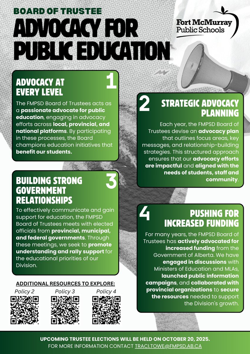 Fort McMurray Public School Division (@fmpsd) on Twitter photo The FMPSD Board of Trustees is dedicated to upholding its responsibility to ensure student success.
Read the New Trustee Handbook: bit.ly/4jjncW7
Learn more about 2025 Trustee Elections: bit.ly/3EbVPhJ
<a href="/annaleeskinner/">Annalee Nutter</a>
#FMPSD #YMM #RMWB The FMPSD Board of Trustees is dedicated to upholding its responsibility to ensure student success.
Read the New Trustee Handbook: bit.ly/4jjncW7
Learn more about 2025 Trustee Elections: bit.ly/3EbVPhJ
<a href="/annaleeskinner/">Annalee Nutter</a>
#FMPSD #YMM #RMWB