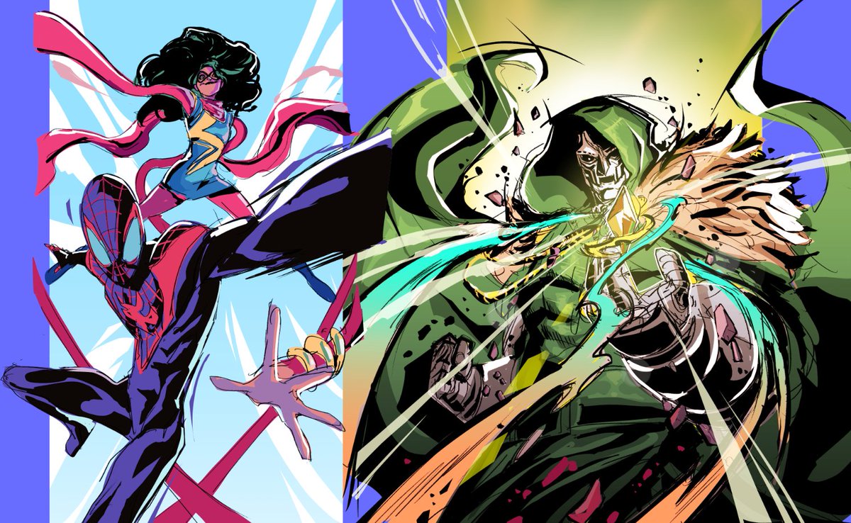 JcrowF6's tweet image. #Mania #Silk #CindyMoon #invisiblewoman #DoctorDoom  #MsMarvel #fanart