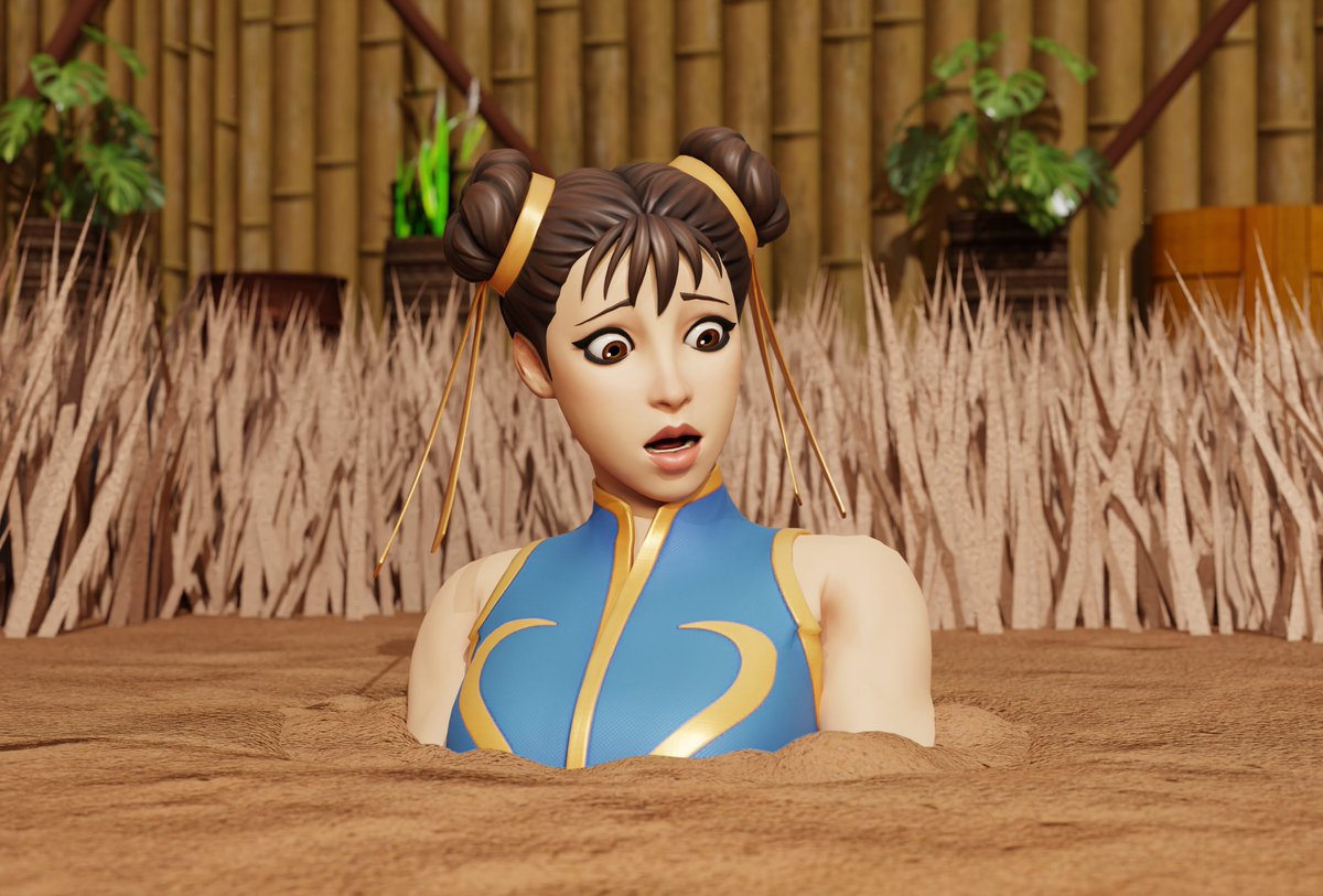 "Chun Li - Pit of Doom"

Chun - Li finds herself trapped in the famous Jim Weathers "Pit of Doom"!
Trapped up to her chest, she struggles while sinking to her demise.
#Quicksand #StreetFighter #Chunli #Blender3D #クイックサンド #底なし沼 #FortniteFanArt