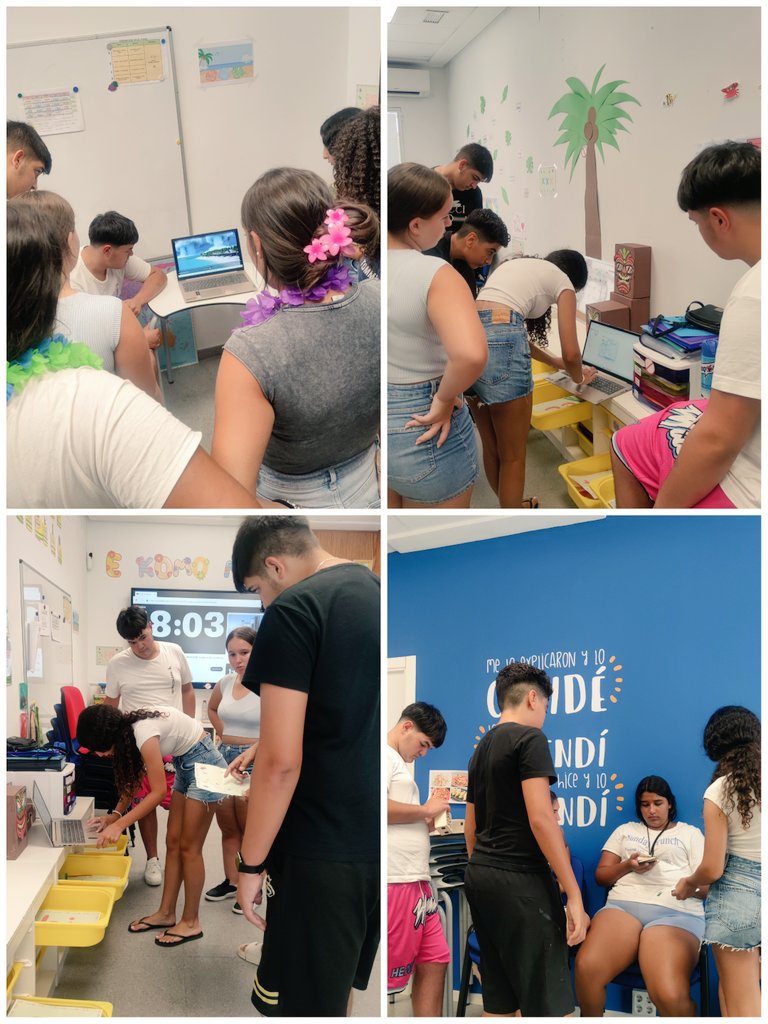 Los participantes de secundaria de #Kumpania han demostrado ser unos cracks trabajando en equipo.🎉

Han descifrado enigmas, abierto candados y desbloqueado códigos en nuestro #EscapeRoom temático de hoy.

¡Han encontrado el Tiki perdido y se lo han pasado genial! 🌴🔑

#FSE #UE