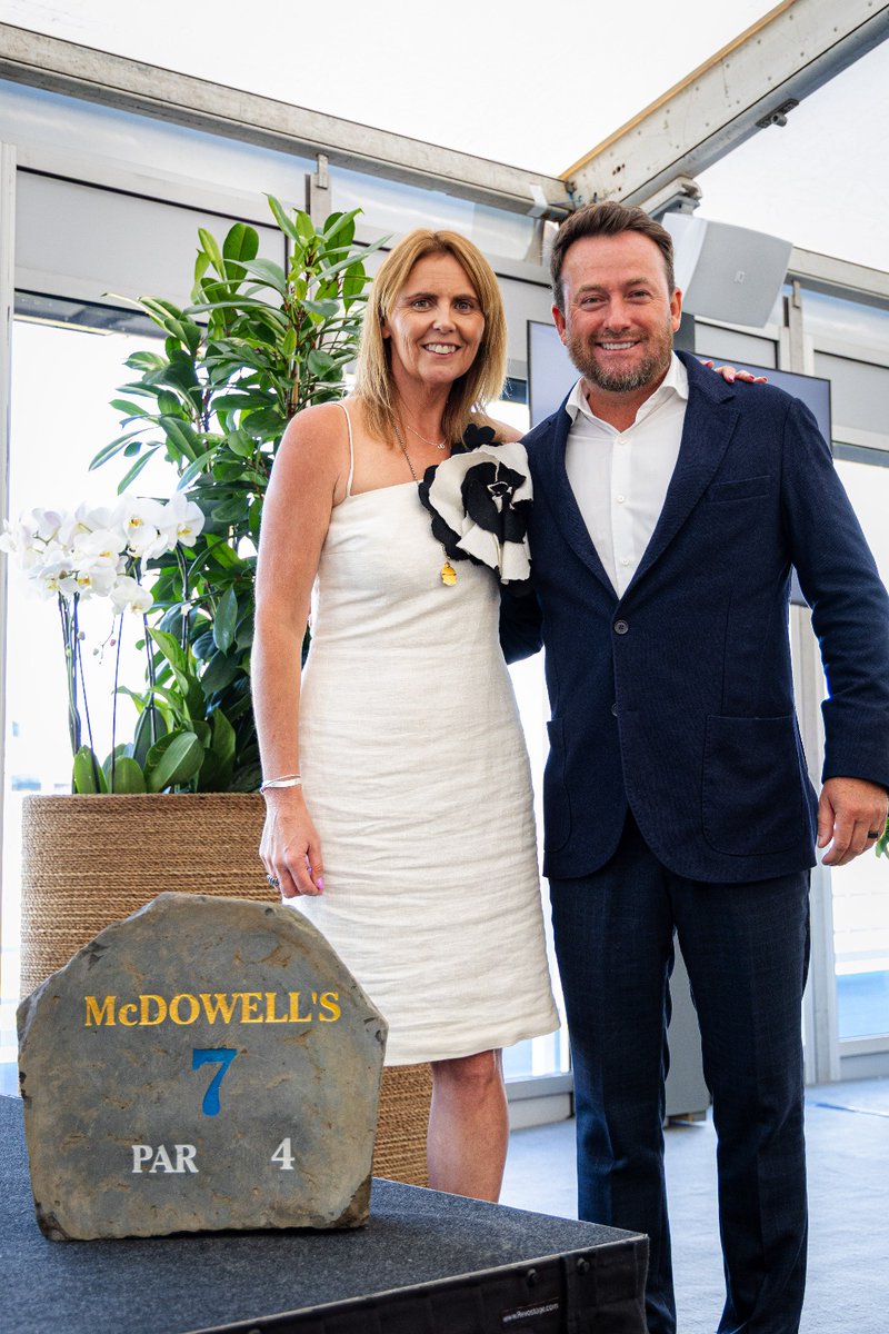 DamianMullan2's tweet photo. On Tuesday night, members and guests of Royal Portrush Golf Club gathered for a special ceremony celebrating Darren Clarke and Graeme McDowell. In their honour, two holes were renamed: the ninth on the Dunluce now Darren Clarke's and the seventh on the Valley now McDowell's. https://t.co/8dsj8YE17H