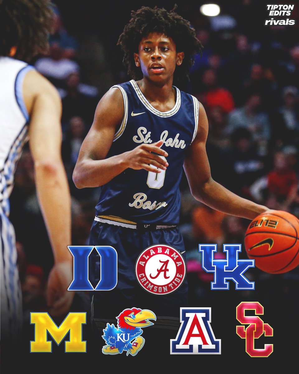 TiptonEdits's tweet image. 5⭐️ Brandon McCoy, the No. 2 overall player in the 2026 class, updates his recruitment — discussing schools like Duke, Alabama, Kentucky, Michigan, Kansas, Arizona, and USC.
“Nobody is over anybody right now, everybody is just even right now.”
Read: on3.com/rivals/news/br…