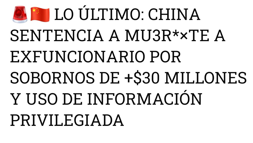 Veronic69884232's tweet image. Ojalá y se implementará también una ley como la de los chinos en nuestro país, a ver si con una ley así tanto panistas, priistas y morenistas tendrían ganas de seguir de raterotes sinvergüenzas y corruptos.
