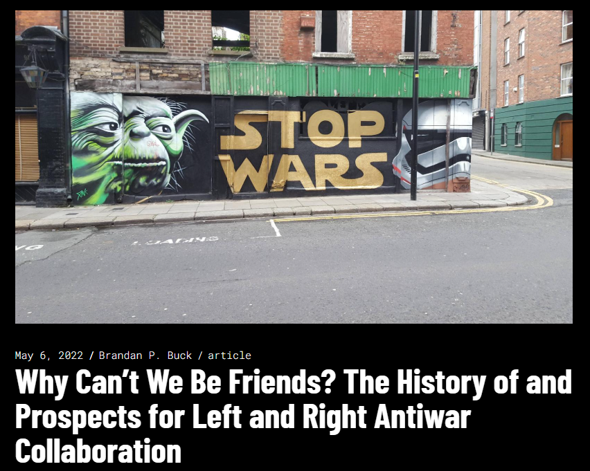 Brandan P. Buck (@brandan_buck) on Twitter photo I wrote this piece for <a href="/freethepeople/">Free the People</a> three years ago now (link below). Still, its thesis remains: the war party is attempting to delegitimize opposition to its preferred foreign policies with its own simplistic history, by amplifying edge cases, and guilt by association. ⤵️ I wrote this piece for <a href="/freethepeople/">Free the People</a> three years ago now (link below). Still, its thesis remains: the war party is attempting to delegitimize opposition to its preferred foreign policies with its own simplistic history, by amplifying edge cases, and guilt by association. ⤵️