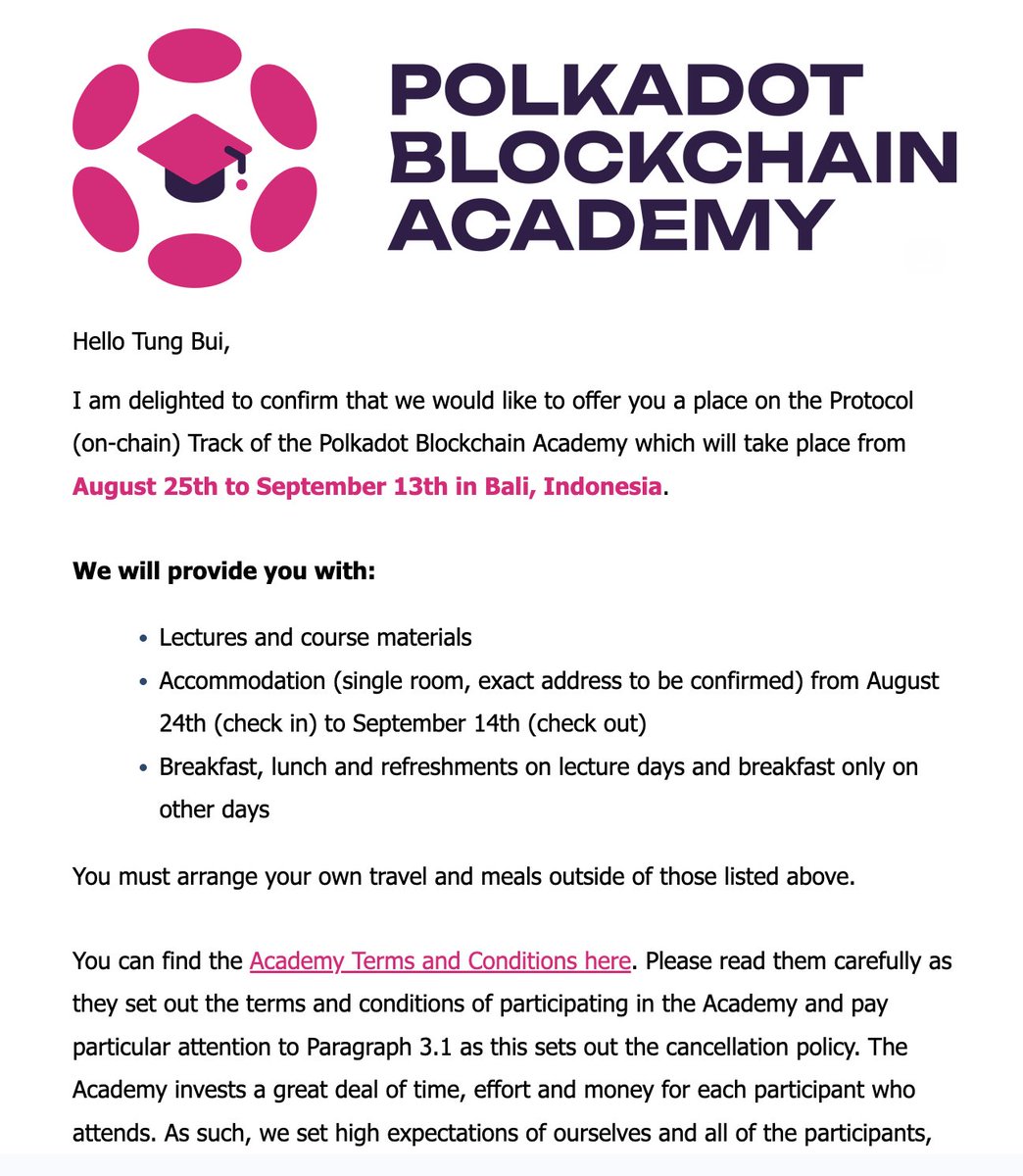 <a href="/AcademyPolkadot/">Polkadot Blockchain Academy</a> Campus Bali - Learn, Ship, Connect, Grow!
I'm in 🙋‍♂️
A huge thanks to <a href="/openguildwtf/">OpenGuild</a> for the dedicated mentorship and support!