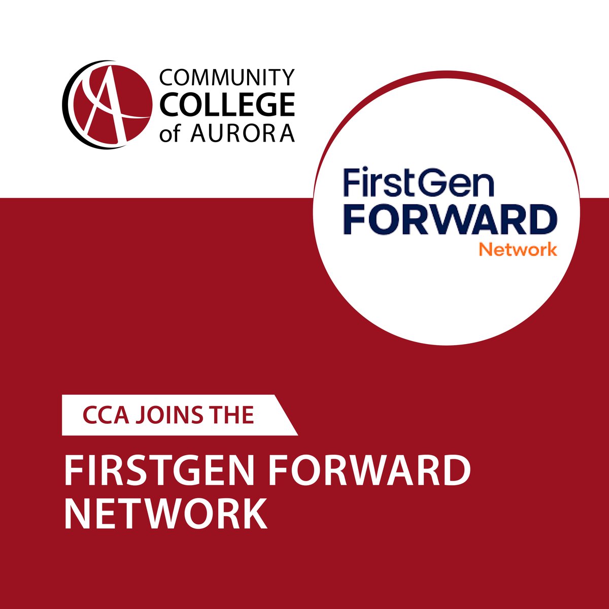 CCAurora's tweet image. The Community College of Aurora is proud to have received national recognition for its commitment to serving first-generation college students with the FirstGen Forward designation! Read more at ccaurora.edu/news-press/cca…