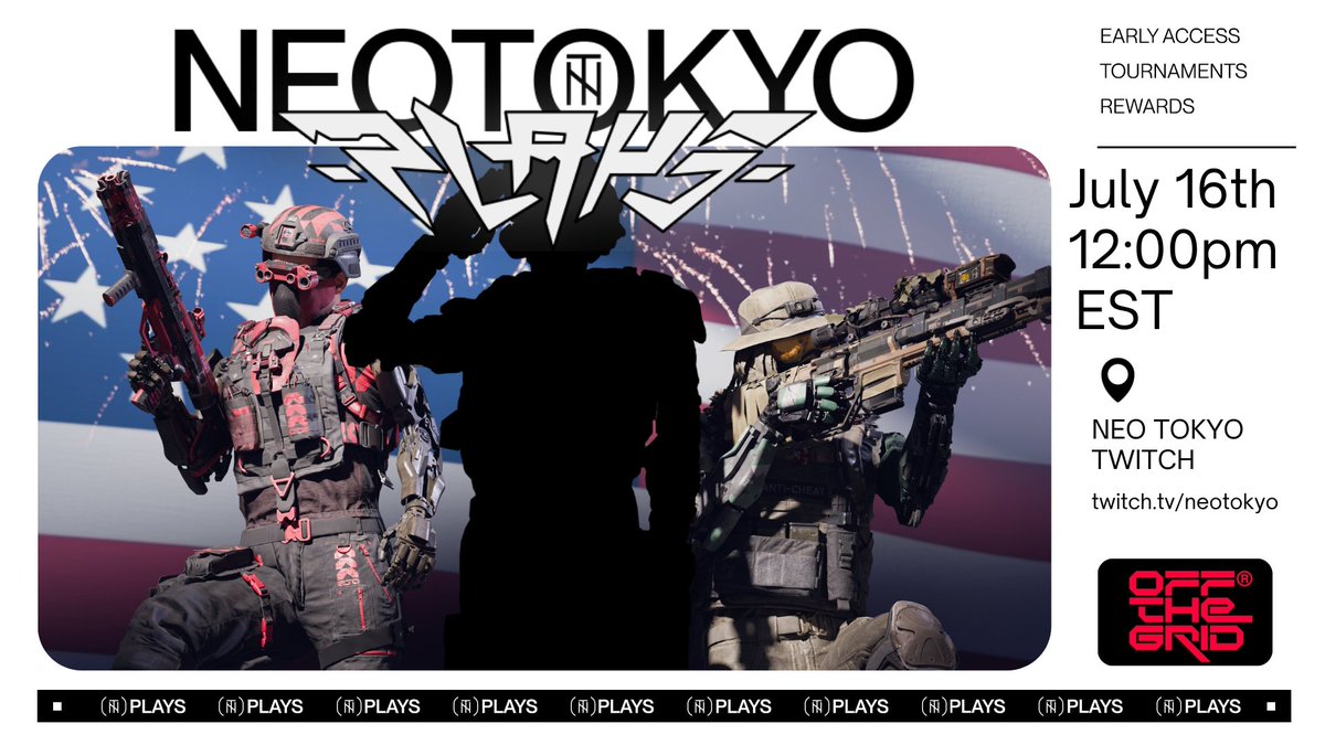 LOCK IN GAMERS!!

Neo Tokyo is going live on Twitch playing <a href="/playoffthegrid/">Off The Grid</a> with <a href="/ThaiVikings/">ThaiViking</a>! 

Did we mention we are giving out 40 Solana codes curtesy of <a href="/solanagaming/"></a>!? 

details below 🧵 👇