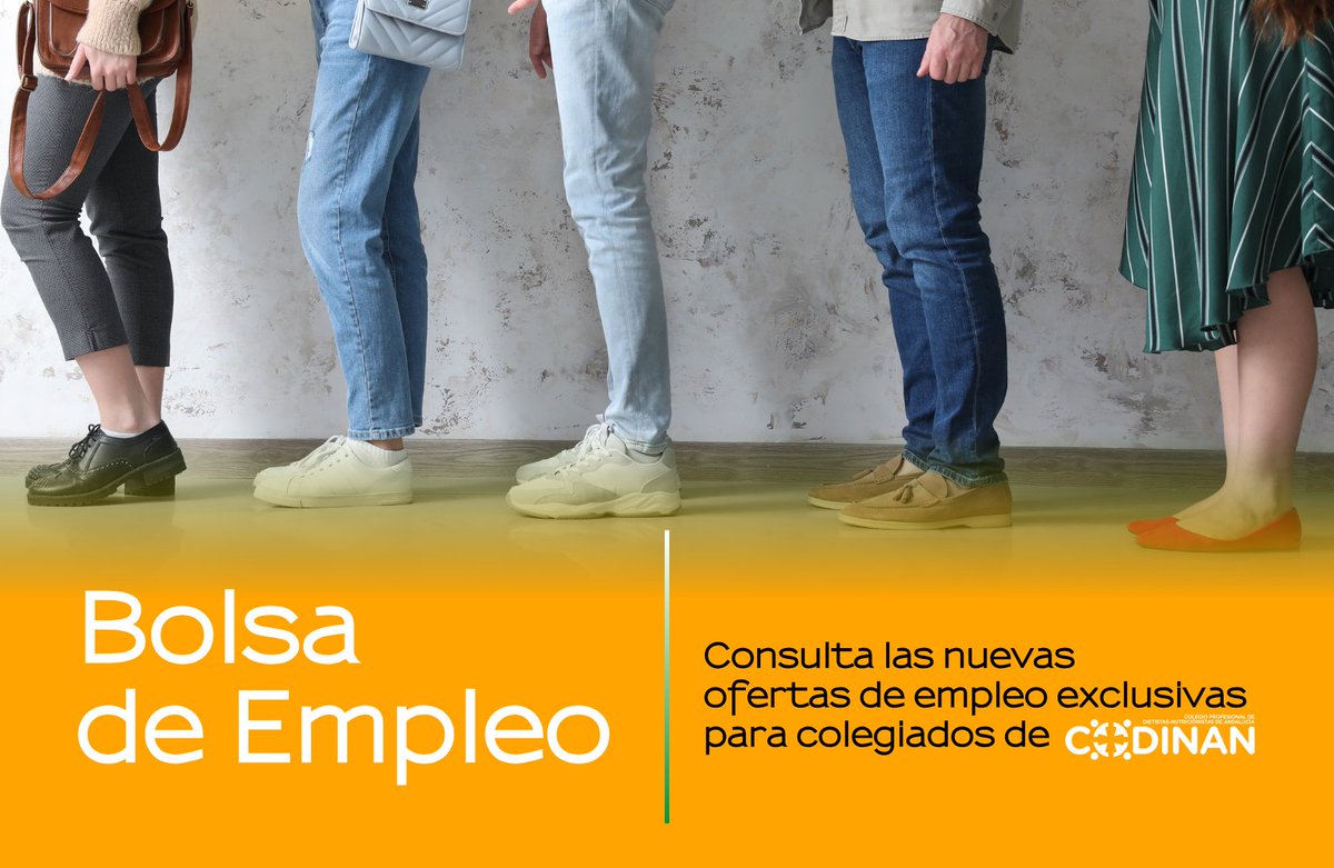 🔎 ¿Buscas nuevas oportunidades laborales en nutrición? Por ser colegiado de CODINAN, tienes acceso exclusivo a ofertas de empleo actualizadas.

Entra en nuestra web y consulta las últimas vacantes: ➡️ codinan.org/bolsa-de-emple…

#EmpleoCODINAN