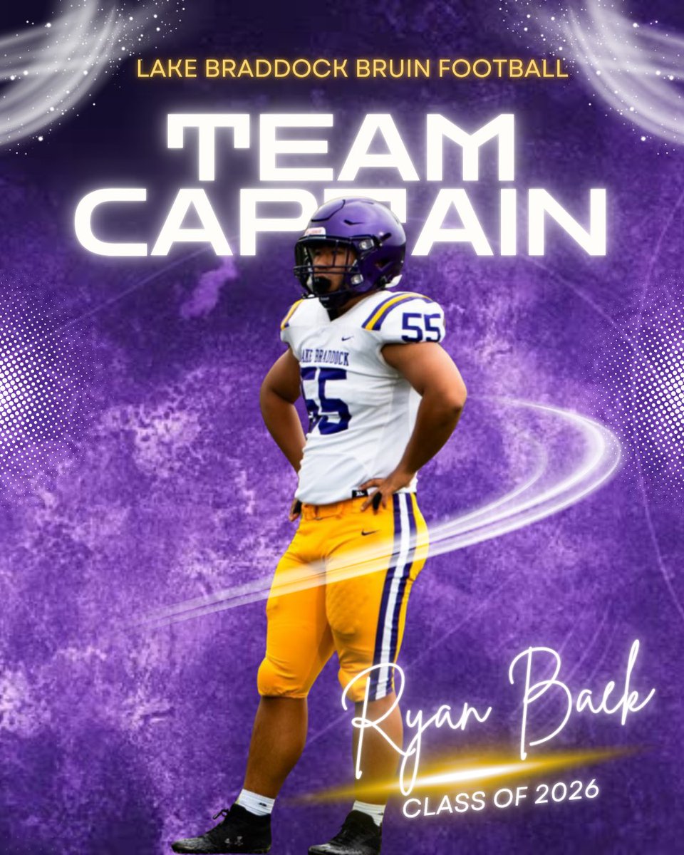Coach Doc (@mdoc376) on Twitter photo Congratulations <a href="/RyanBaek40/">Ryan Baek</a> being named captain for 2025 <a href="/LakeBraddockFB/">Lake Braddock π</a> <a href="/FCPSLBSS/">Lake Braddock SS</a> <a href="/LBathletic/">LB Bruins Athletics</a> <a href="/bruins_atp/">LB Athletic Training</a> <a href="/bruin_boosters/">Bruin Boosters - Lake Braddock</a> Congratulations <a href="/RyanBaek40/">Ryan Baek</a> being named captain for 2025 <a href="/LakeBraddockFB/">Lake Braddock π</a> <a href="/FCPSLBSS/">Lake Braddock SS</a> <a href="/LBathletic/">LB Bruins Athletics</a> <a href="/bruins_atp/">LB Athletic Training</a> <a href="/bruin_boosters/">Bruin Boosters - Lake Braddock</a>