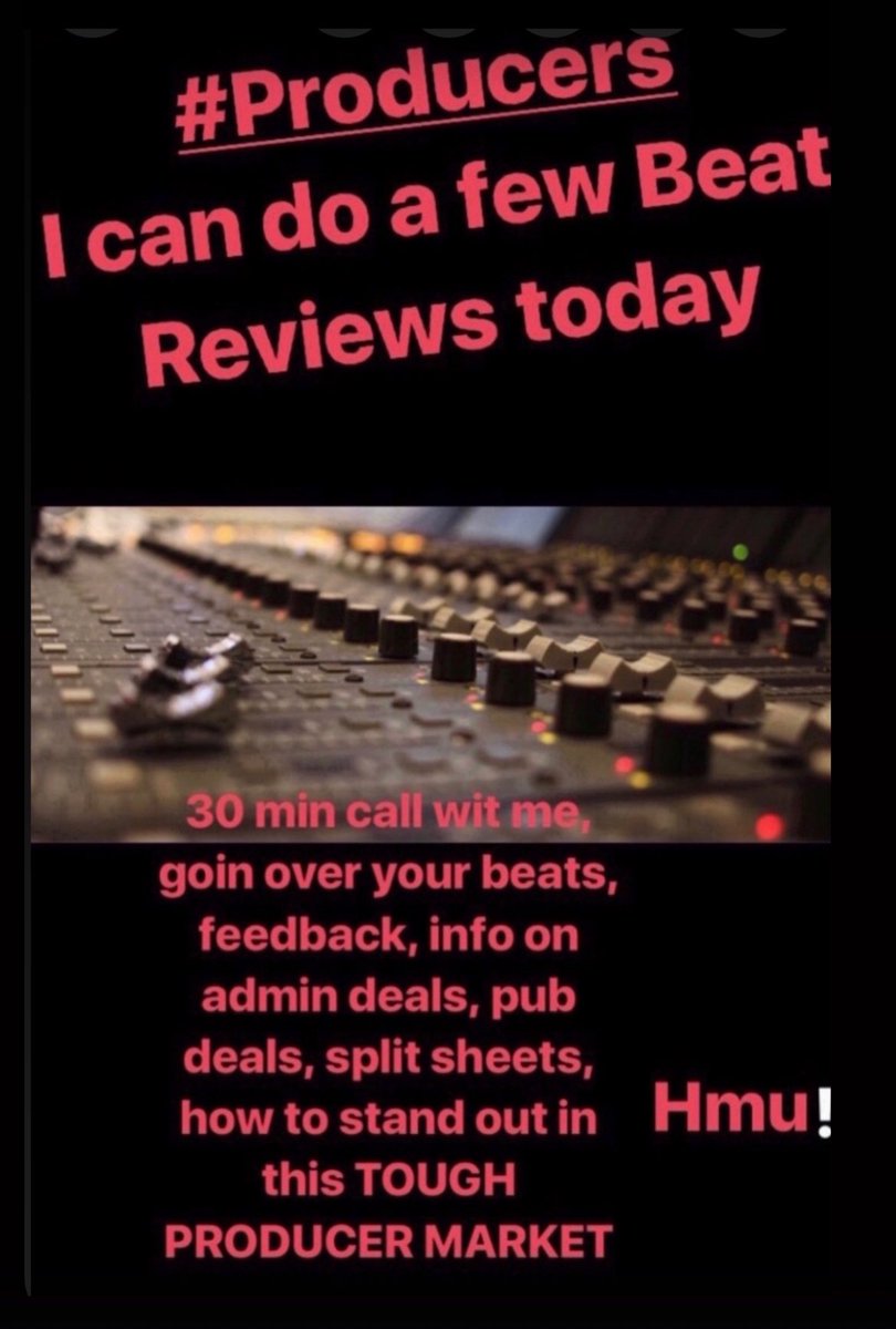 #Producers Jump on a call with me TODAY 📲📲📲📲📲
