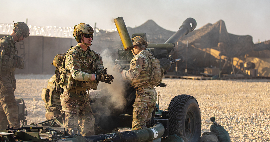 ArmyGuardOhio's tweet image. The King of Battle 👑 Cannon Crewmembers with the 37th Infantry Brigade Combat Team fire massive artillery guns like the M1119 Howitzer to clear the way for ground forces.
#NationalGuard