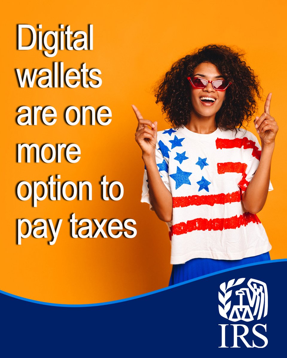 IRSnews's tweet image. The digital wallet app on your smartphone, tablet, or even smartwatch replaces the need to carry physical cards. DYK it’s also a payment option for the #IRS? See: ow.ly/9vpK50WgiOi