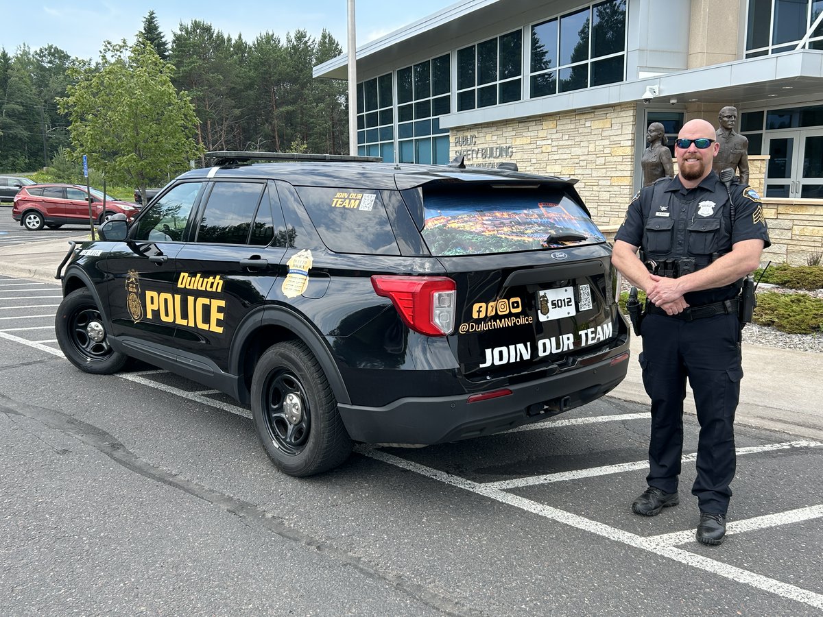 DuluthMNPolice's tweet image. To continue our recruitment efforts, we recently re-wrapped an old squad car to have more of a recruitment focus to it! This squad will be driven by Sgt Hurst when he goes to job fairs, career days, and more. You may also see this squad at parades or at events in our community.