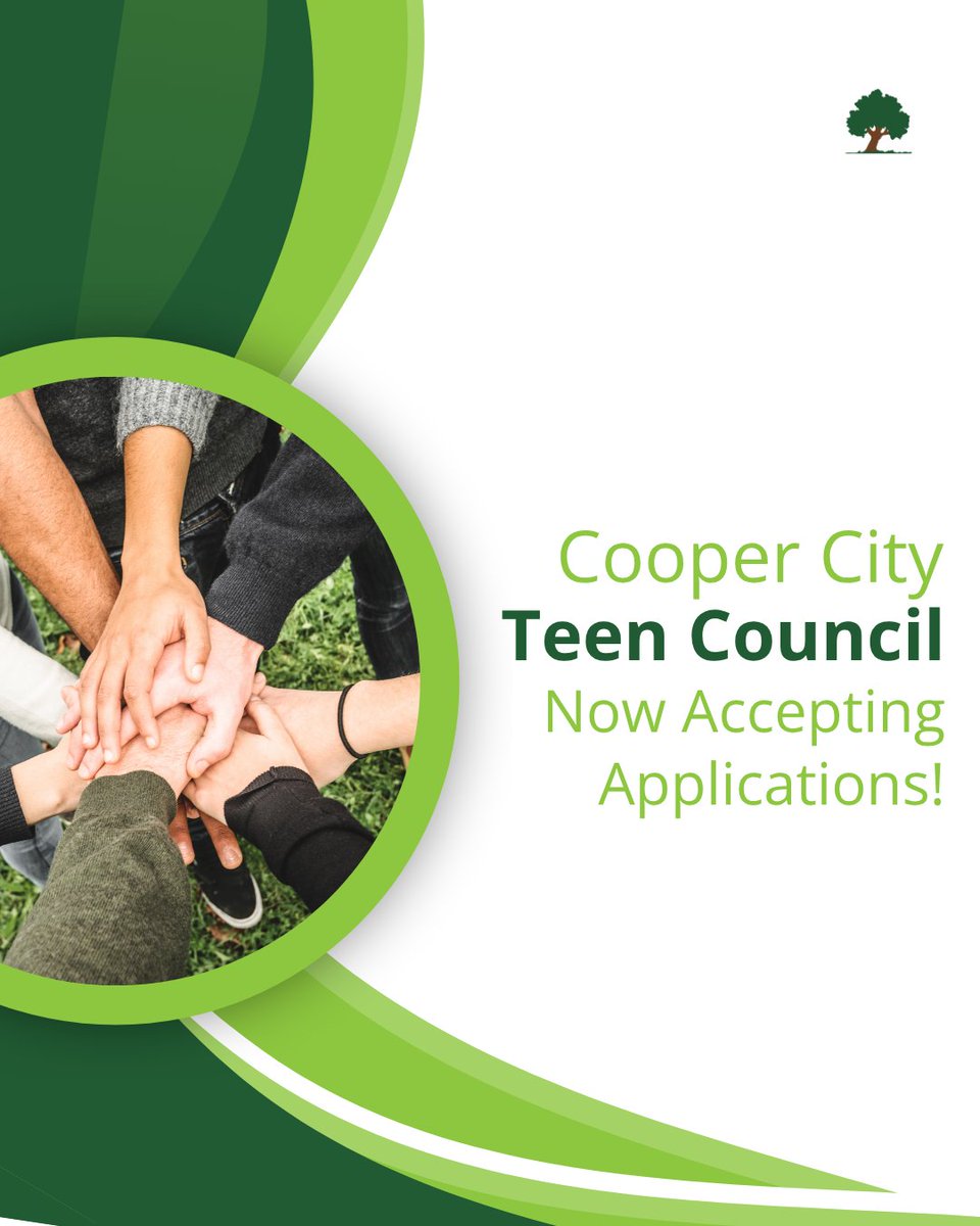 Want to earn volunteer hours and assist with Cooper City events? Apply for our Teen Council! We are accepting applications through August 29. To apply, click the link below to download an application and for further information.

🔗: ow.ly/uUGQ50Woz6h