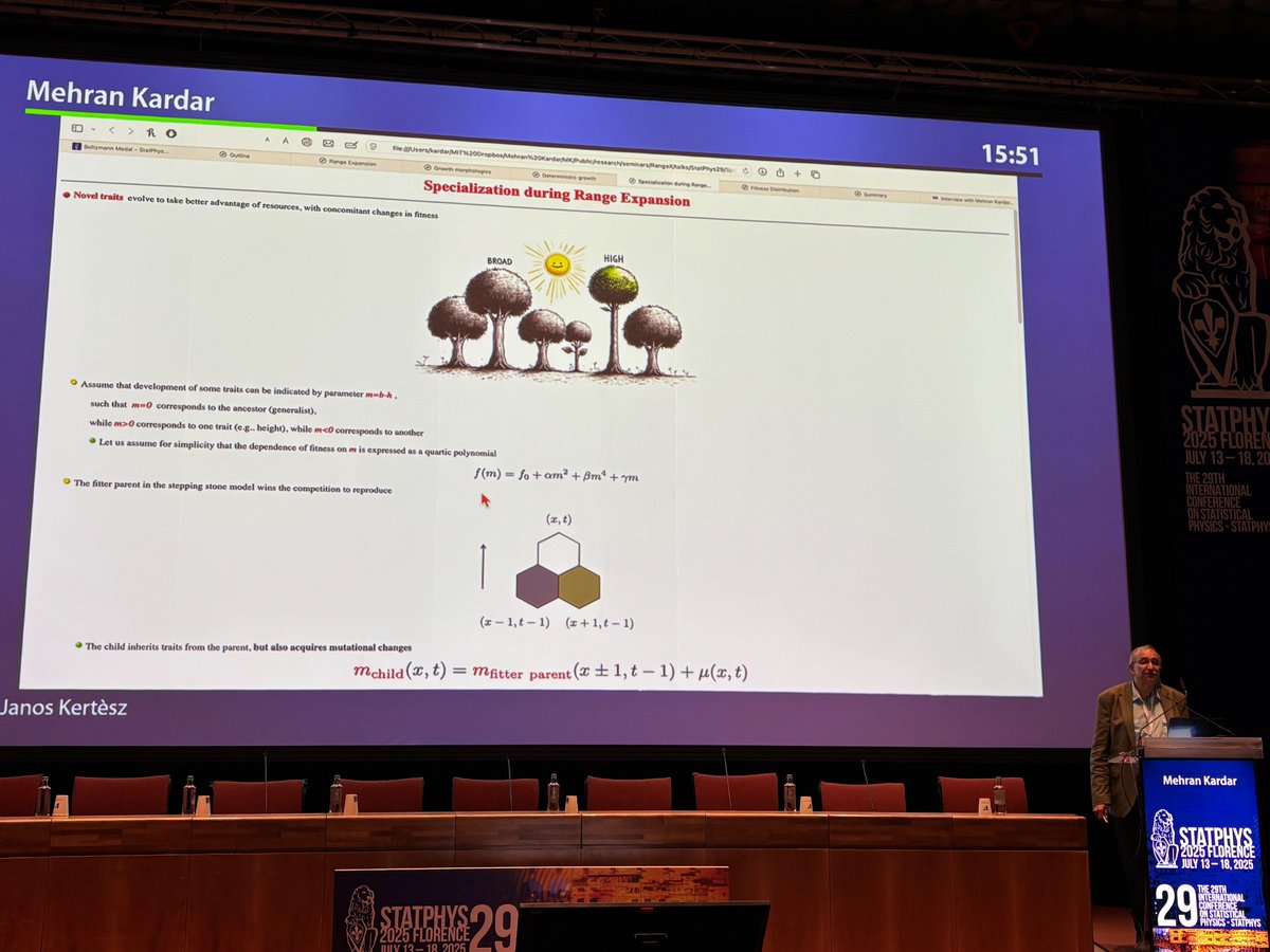 nicoleyh11's tweet image. Mehran Kardar: “Let’s be very statistical-physics-y and introduce an order parameter m.” Indeed, one can't get much more statistical-physics-y than that.