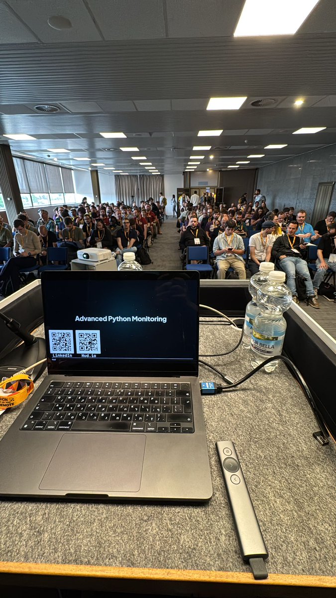 maywa1ter's tweet image. Great vibes at EuroPython today! 🔥

It was really exciting to discuss the future of monitoring in the era of #AI and showcase some of what we&apos;ve built at @hud_hq for self-healing production with coding agents like @github Copilot and @AnthropicAI &apos;s Claude CLI, utilizing @ThePSF…