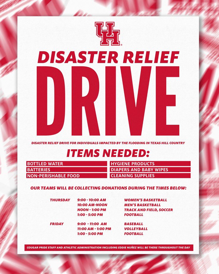 <a href="/UHCougarBB/">Houston Baseball</a> will be collecting items 9-11 on Friday! Go Coogs!