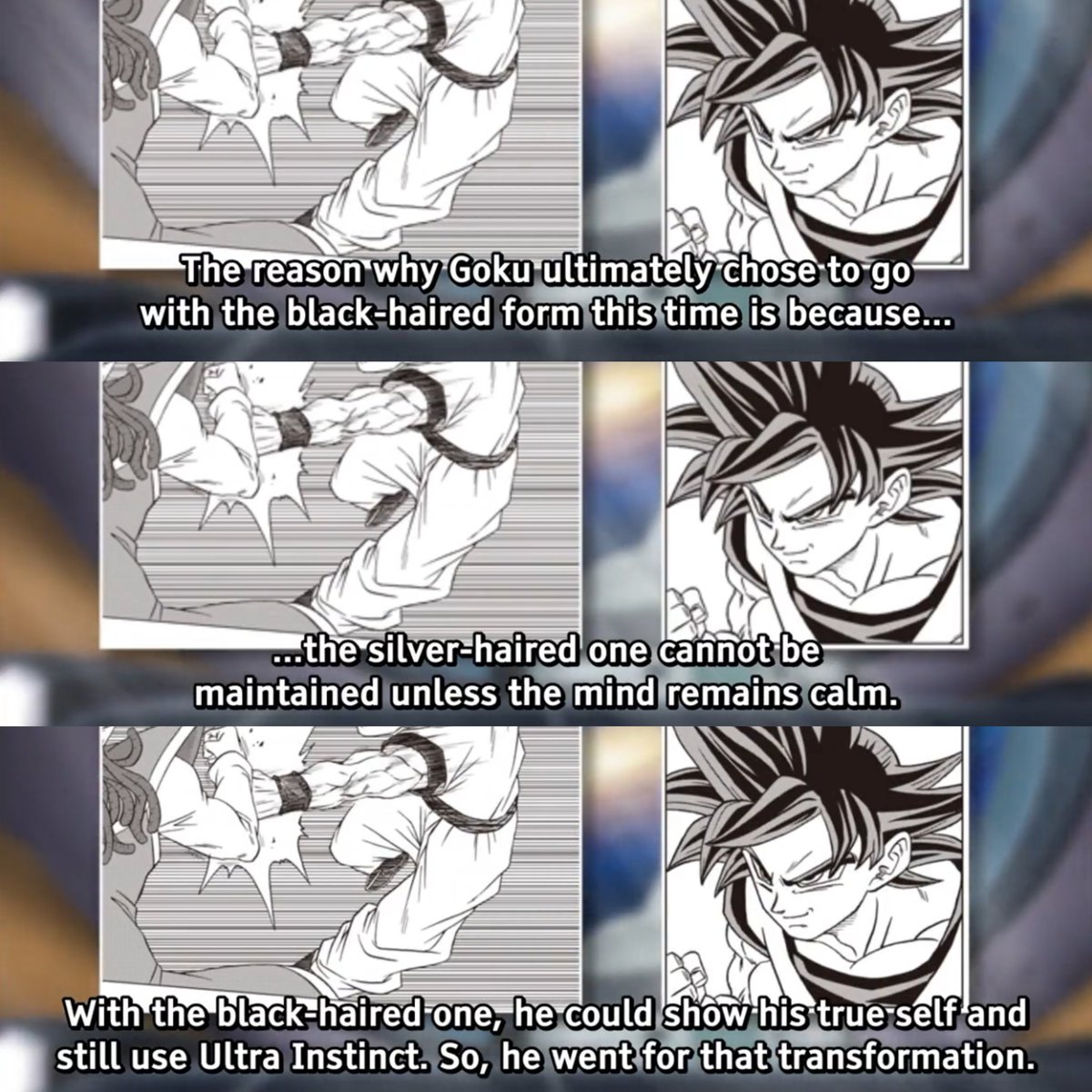 TooRealUnreal's tweet image. For those who still wonder about if Ultra Instinct Sign or "True" (Lol) Ultra Instinct is stronger than the silver haired perfected variation of Ultra Instinct, well ... 👇🏻 here you go, from the sources themselves. Do you agree or disagree with their assessment on this? 🤔