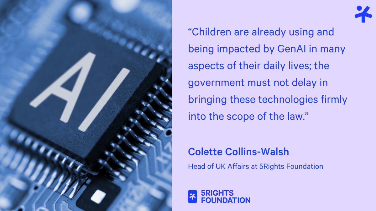5RightsFound's tweet image. 🇬🇧 GenAI is fuelling harm: the law must catch up.
A UK Parliament Committee inquiry confirms:
⚠️ GenAI spreads harmful content
⚠️ Online safety regulation gaps
⚠️ Risks to children
We back the call for more robust laws & child-centred #AI
🔗 5rightsfoundation.com/inquiry-finds-…