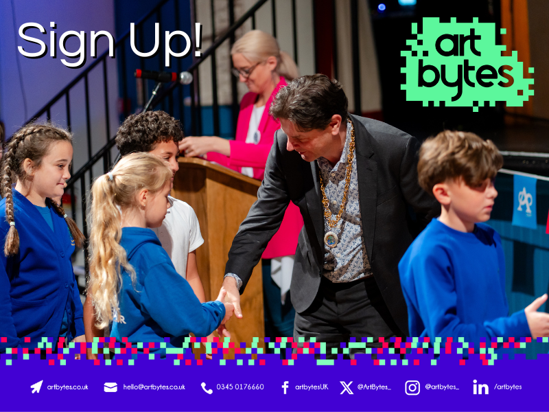ArtBytes_'s tweet image. “I really enjoyed making art and shaking the Deputy Mayors hand when receiving my certificate!” Year 9 Pupil

Sign Up:
artbytes.co.uk/registration
#artbytes #artcompetition #nextgeneration #artteachers @ChippenhamNow