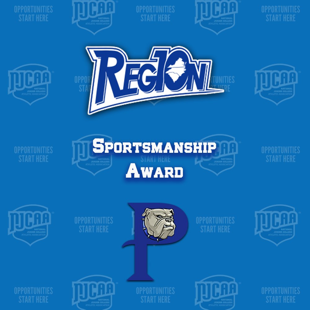 Pitt CC Athletics has been honored with the Region 10 Sportsmanship Award for the second consecutive season!  

#BEADAWG