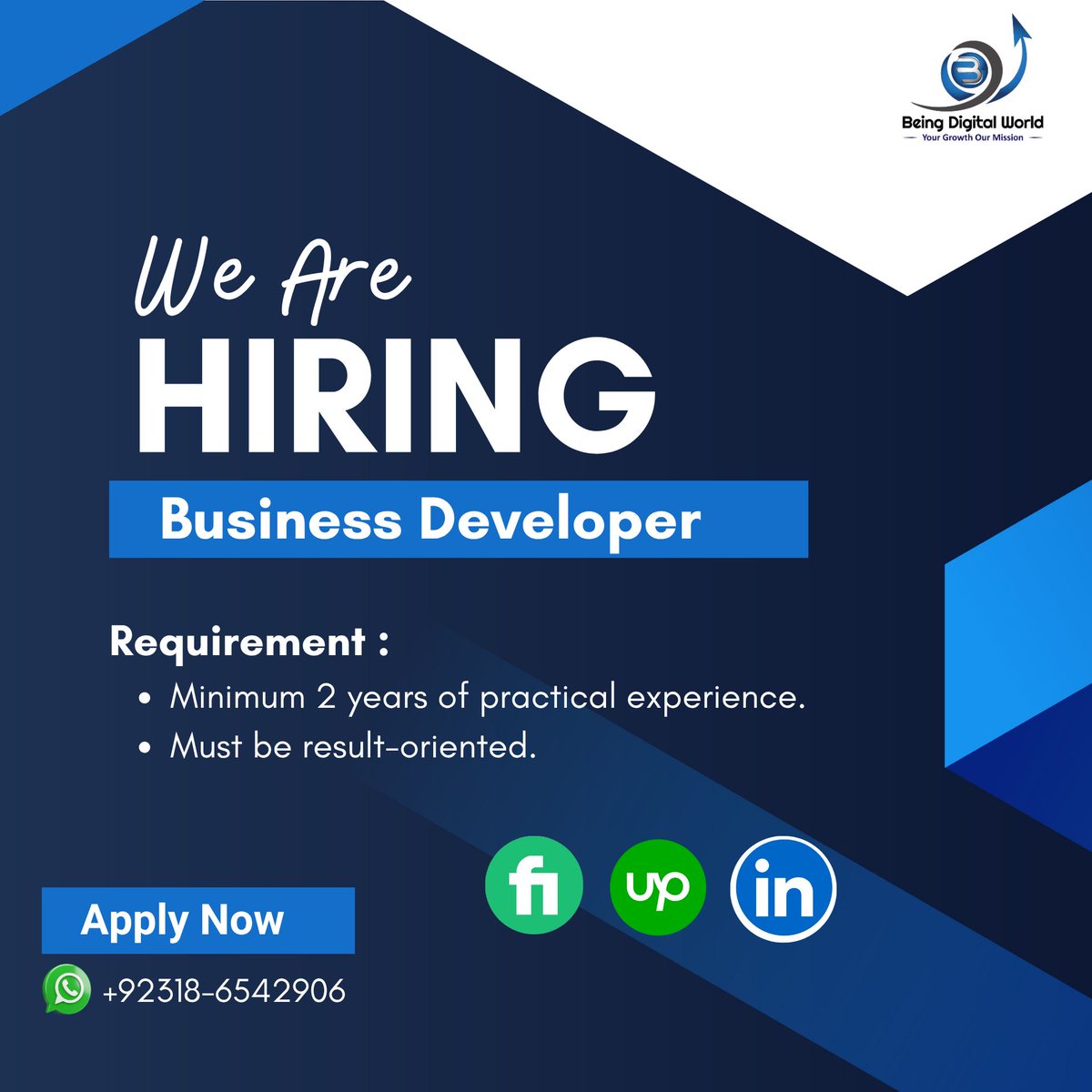 eduskillbridge's tweet photo. 📢 We’re hiring a Remote Business Developer (Commission-Based)!

If you’ve 2+ years of hands-on experience on Fiverr, Upwork, &amp; LinkedIn and can prove it, we want you.

Don’t send a CV. Send proof, case studies &amp; results to WhatsApp: +92 318 6542906.

Let your work speak. https://t.co/Wq94oLerPN