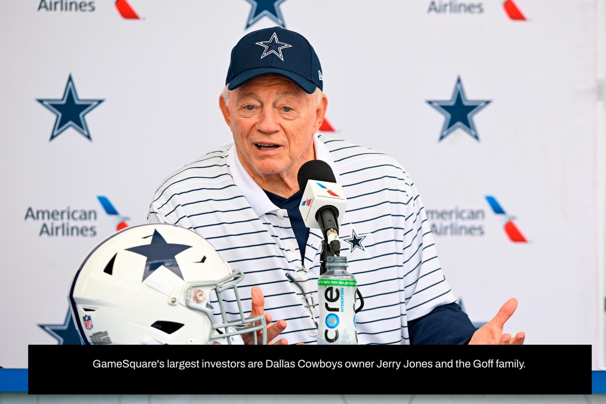 Game Square's largest investor is Jerry Jones (who owns 40% of $GAME's shares)

He owns the American football team the Dallas Cowboys.

This team alone is worth over $10+ billion, according to Forbes 2024.

We can now see plenty of $ETH and $GAME logos on American football fields