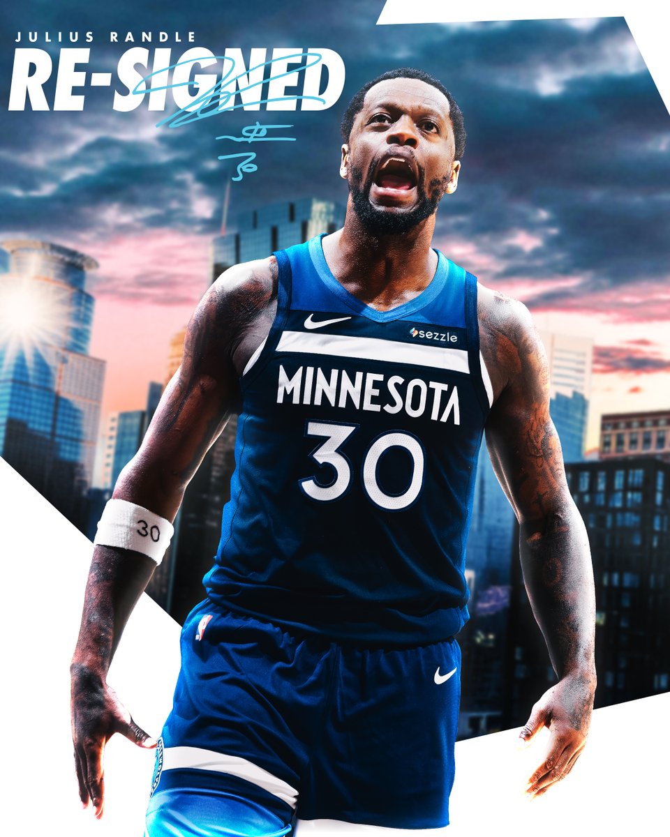 TWolvesLead's tweet image. GOOSEBUMPS ARE BACK ON THE MENU
JULIUS RANDLE HAS OFFICIALLY RE-SIGNED