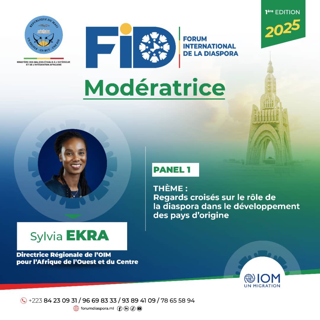 Honorée de participer demain au #FID2025 — un moment fort pour reconnaître le rôle stratégique des diasporas dans la transformation du #Mali et de notre région.

Hâte d’échanger avec les acteurs engagés d’ici et d’ailleurs pour renforcer partenariats et action