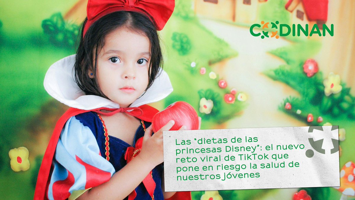 📱 ¿Has oído hablar de las "dietas de las princesas Disney"?

📄 Desde CODINAN hemos emitido un comunicado para advertir de los riesgos de este tipo de retos virales en redes sociales.

📰 Léelo aquí:
codinan.org/las-dietas-de-…