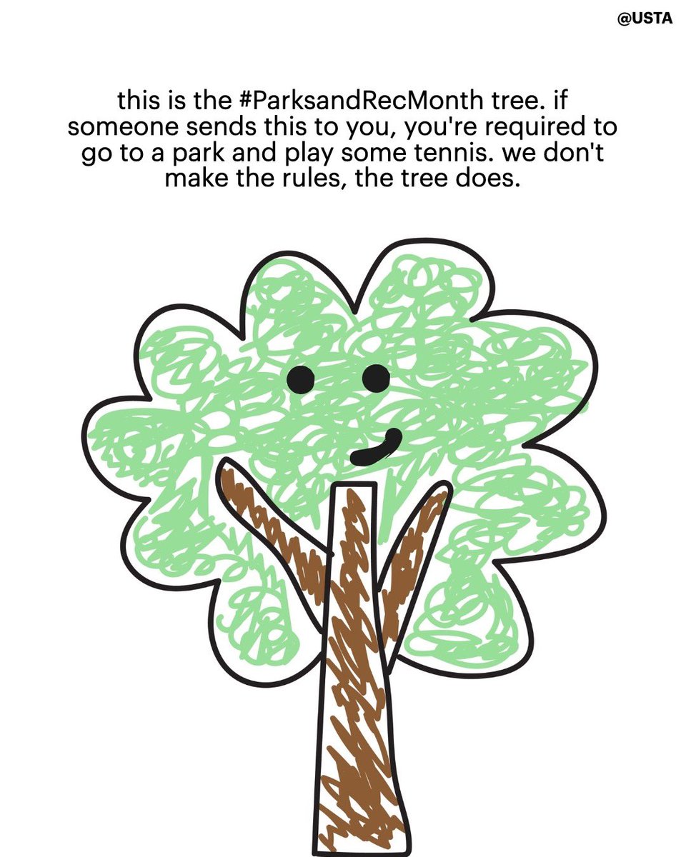 usta's tweet image. The #ParksandRecMonth tree has spoken! 🗣️